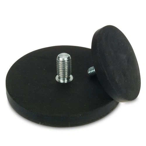 Neodymium Pot Magnet With Rubber Coating Round Permanent NdFeB M4 M6 M8 Screw Threaded Inner Or Outer Threaded