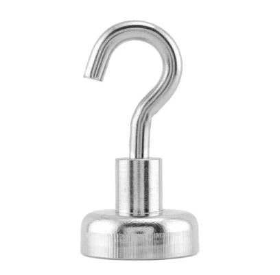 Neodymium Hook Magnet with Spec Sheet - Precision Magnetic Hook for Industrial & Home Use