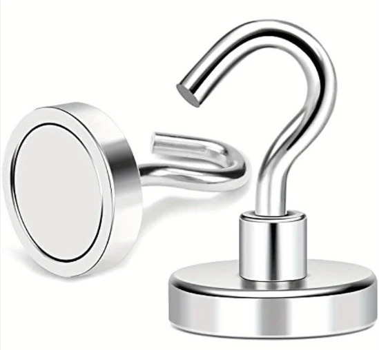 High Temp Resistant Neodymium Hook Magnet - Secure Magnetic Fastener for Various Surfaces
